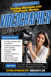 Videographer Services Cartaz template