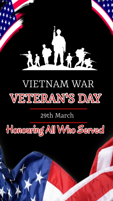 Vietnam war veterans day, veterans day post Instagram Story template