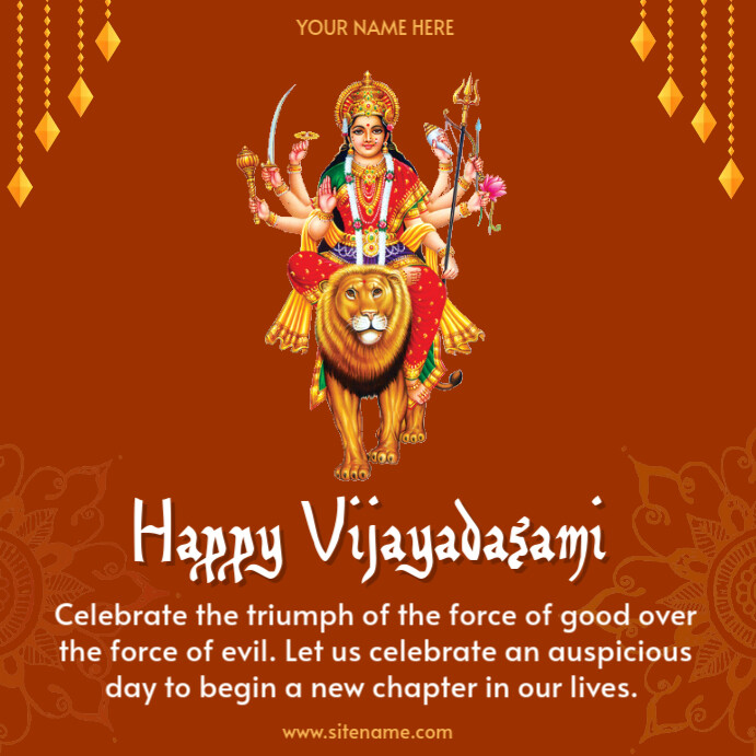 Vijayadasami Instagram Post template