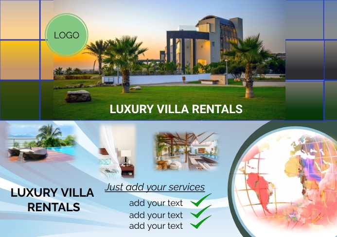 Villa House Flat Rentals Ad Template | PosterMyWall