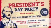 Vintage President's Day Party Digital Display Image template