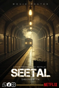 Vintage “midnight Express” Movie Poster | Urban Noir Train Station Thriller Poster template