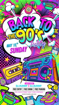 Vintage 90s Party Instagram Story template