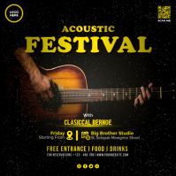 Vintage Acoustic Festival Square (1:1) template