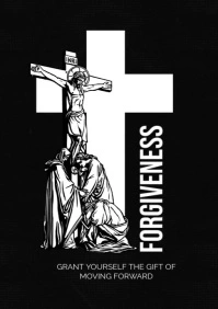 Vintage Ash Wednesday Forgiveness Easter Poster A3 template