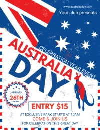 Vintage Australia Day Flyer Template