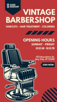Vintage Barbershop Design Instagram Story Indaba yaku-Instagram template