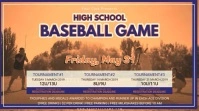 Vintage Baseball Highschool Tournament Schedule Banner Digitalt display (16:9) template