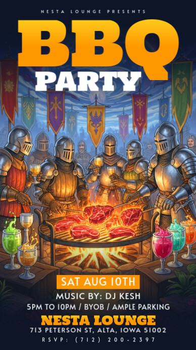 Vintage BBQ Party Instagram Story template