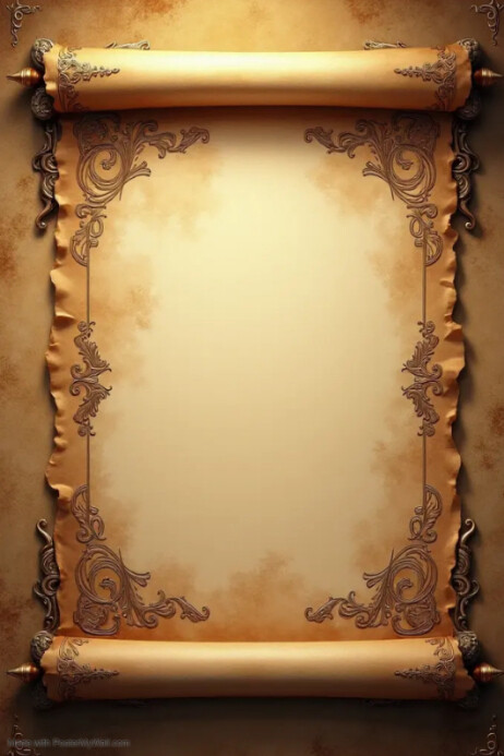 Vintage Bible Scroll Template Poster | PosterMyWall