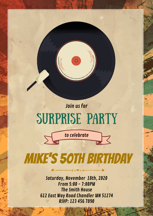 Modele Invitation De Fete De Theme D Anniversaire Vintage Postermywall Modele Invitation De Fete De Theme D Anniversaire Vintage Postermywall