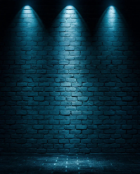 Vintage Blue Spotlight Stage Background Instagram Portrait template