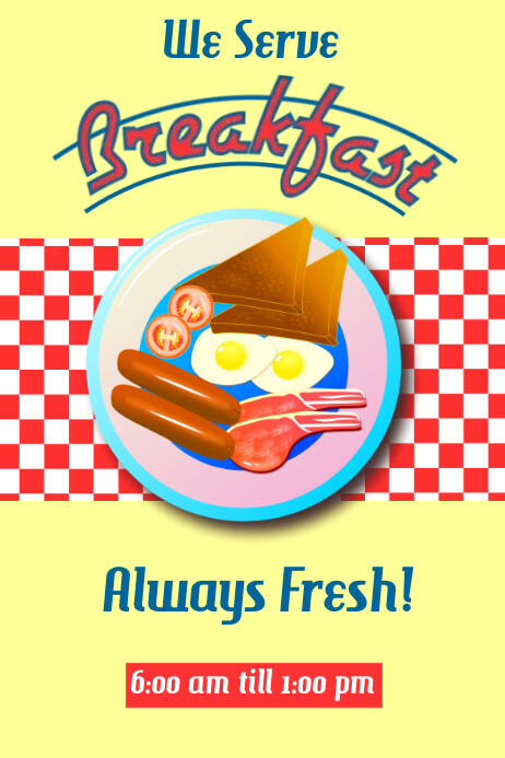 Vintage Breakfast Template | PosterMyWall