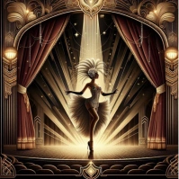 Vintage Burlesque Poster Design Instagram-bericht template