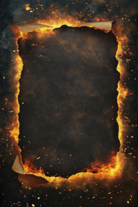 Vintage Burnt Paper Fire Frame Template Grafika na Pinterest