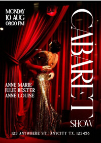 Vintage Cabaret Show  A4 template