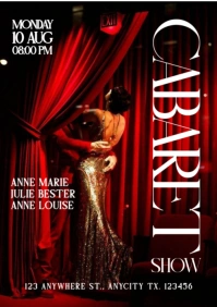 Vintage Cabaret Show  A4 template