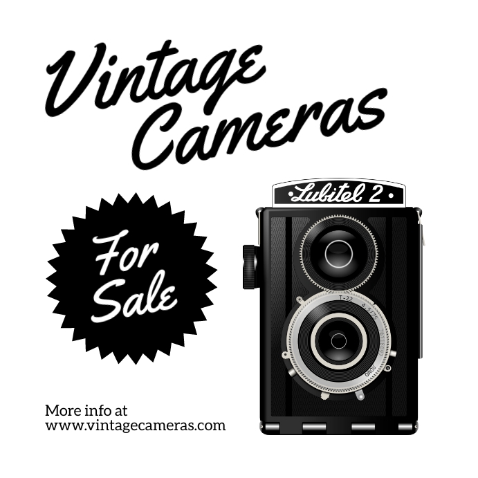 Vintage Cameras For Sale Instagram Post Template PosterMyWall