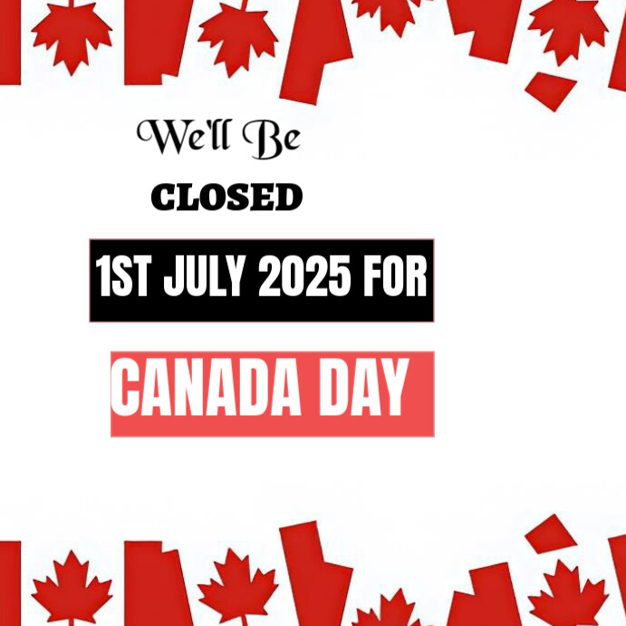 Vintage Canada Day Business Hours  Instagram Post template