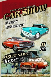 Vintage Car Ads Poster template