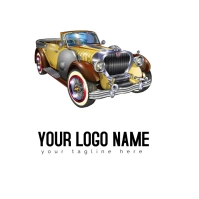 Vintage car Pontiac Classic car Logotipo template