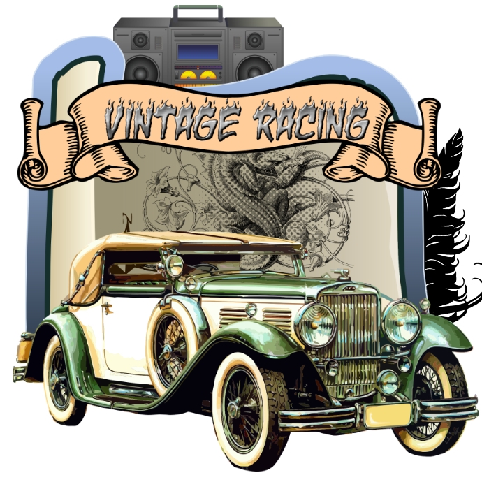 Vintage car racing t shirt design Template | PosterMyWall