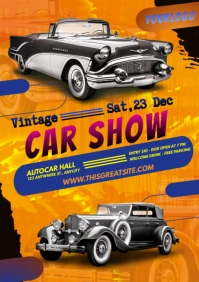 Vintage Car Show Design Template A4