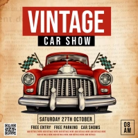 Vintage Car Show Message Instagram template