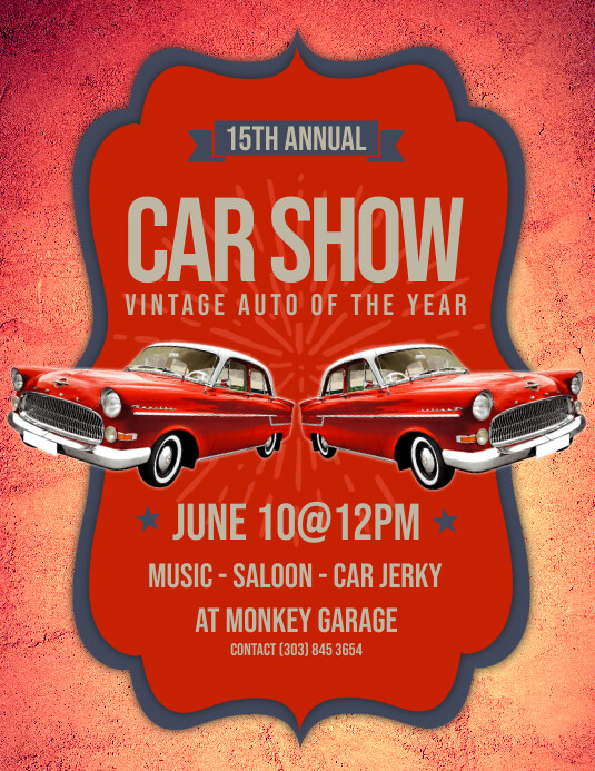 Vintage Car Show Flyer Template Vintage Car Show Flyer Template