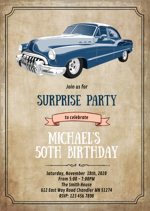 Modele Invitation De Carte A Theme Voiture Vintage Postermywall Modele Invitation De Carte A Theme Voiture Vintage Postermywall