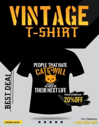 Vintage Cat Will Ads Volante (Carta US) template