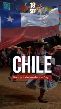Vintage Chilean Independence Day Celebration Social Media Template Instagram Reel Instagram-Reel