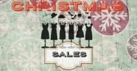 vintage christmas sales facebook ads Reklama na Facebooka template