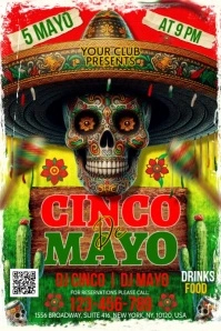 Vintage Cinco De Mayo Banner 4' × 6' template