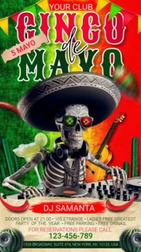 Vintage Cinco De Mayo Digital Display template