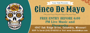 橙色 Cinco de Mayo Event Facebook Cover Photo Template