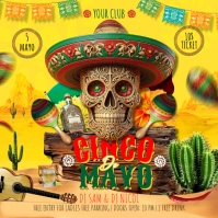 Vintage Cinco De Mayo Square (1:1) template