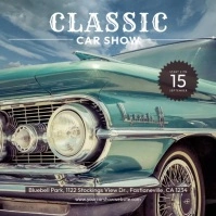 Vintage Classic Car Show Ad Instagram Post template