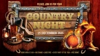 Vintage Country Night Digital Display template