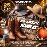 Vintage Country Night Instagram Post template
