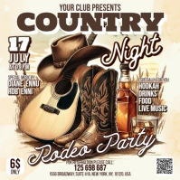 Vintage Country Rodeo Western Square (1:1) template