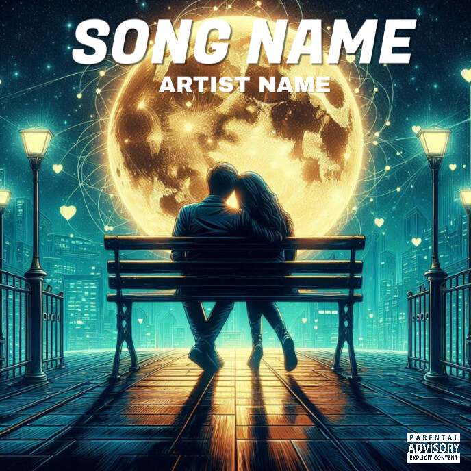 Vintage Couple Love Song Mixtape Cover Artwork Album Cover Template 