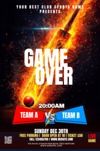 Vintage Cricket Tumblr Graphic template