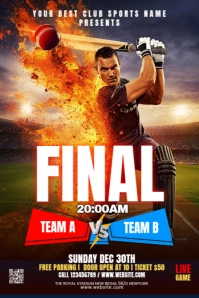 Vintage Cricket Tumblr Graphic template