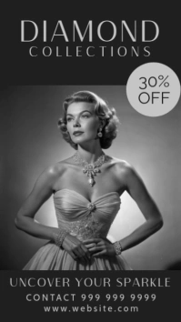 Vintage Diamond Jewellery Instagram Story template