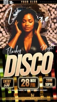 Vintage Disco Party Event Ad Design Template Instagram Story