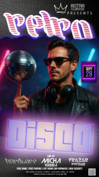 Vintage Disco Party Event Ad Design Template | PosterMyWall