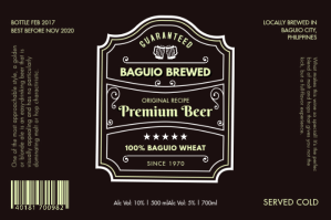 黑色 Premium Beer Label Label Template