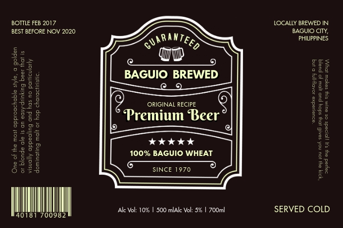 Vintage Drink Beer Label Template Postermywall