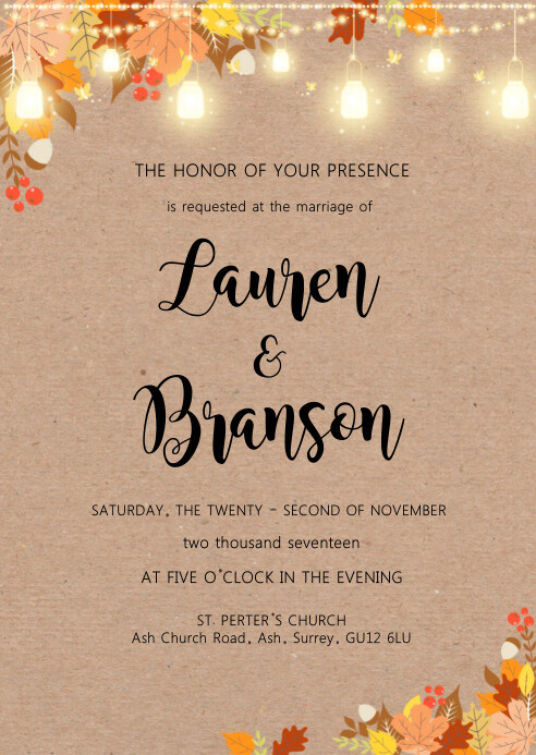 Free Autumn Invitations Fall Invitation Vector Art, Icons, And